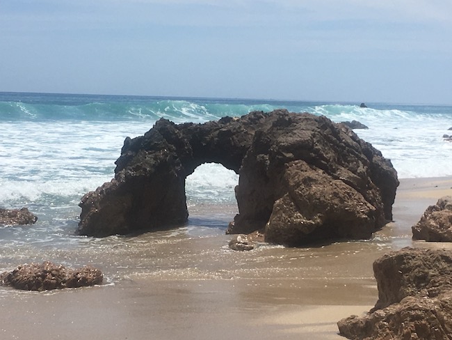 rock arch on beach